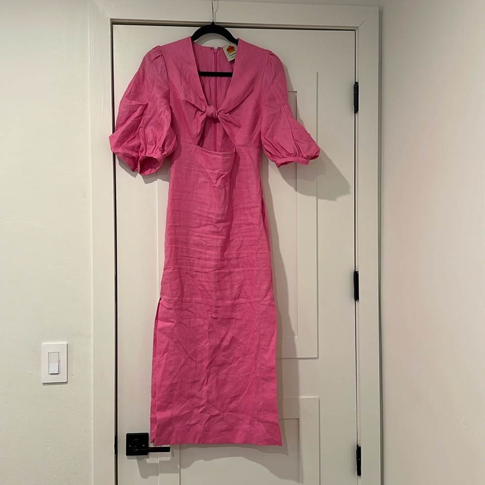 Farm Rio Cut Out Linen Dress - Sz XXS